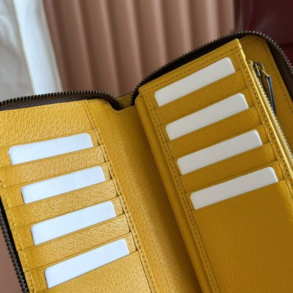 GUCCI Neo Vintage Series Long Metal Tiger Head Monogram Canvas Wallet Wallet - Picture 9 of 9